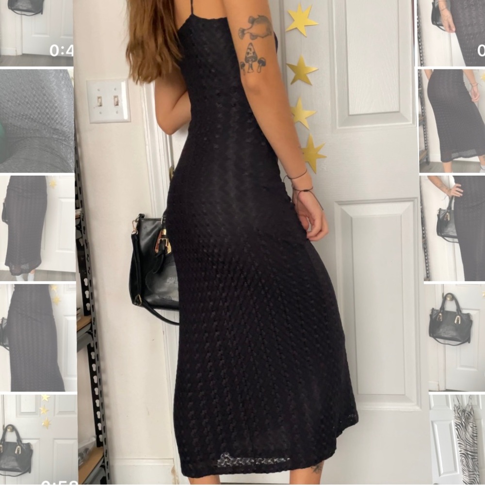 black lace maxi dress ✨✨